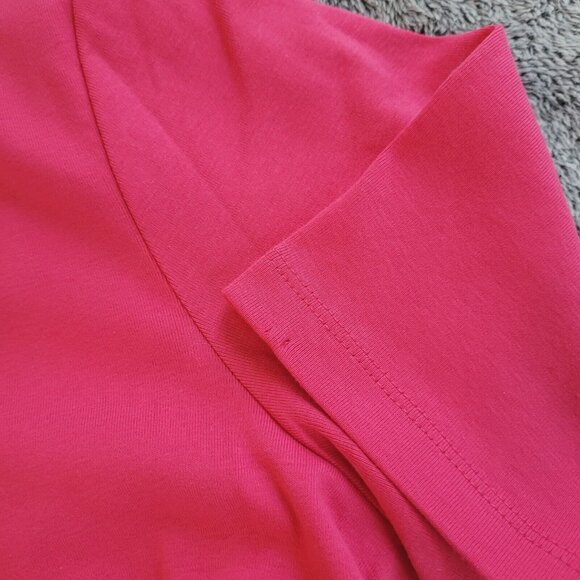 CHicos True Color Tee Top Size XL Pink 100% Cotton V Neck Comfort Gianna 17235 - Picture 4 of 11